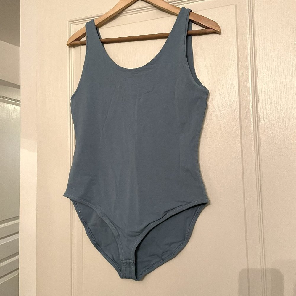 Pact Organic Blue Women's Bodysuit, L